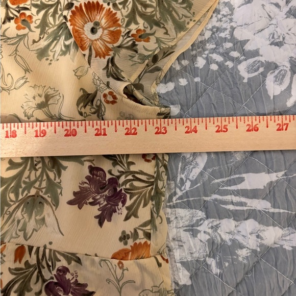 Lane Bryant Multicolor Floral Ruffle Blouse - Picture 3 of 7